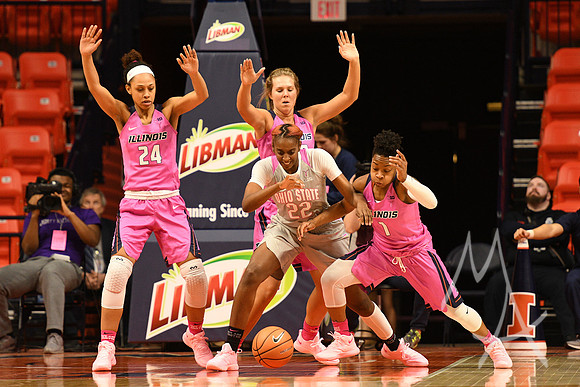 COLLEGE BASKETBALL: FEB 13 Women's - Ohio State at Illinois