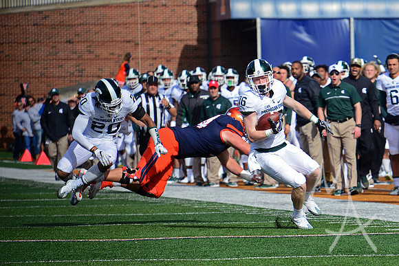 NCAA FOOTBALL: NOV 05 Michigan State at Illinois