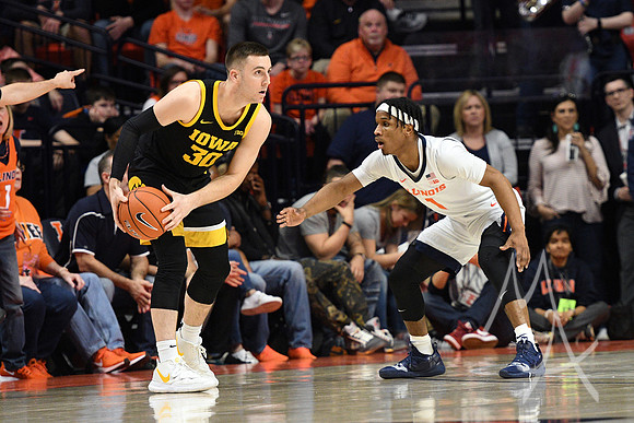 COLLEGE BASKETBALL: MAR 08 Iowa at Illinois