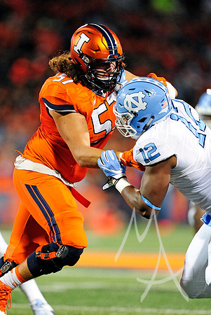 NCAA FOOTBALL: SEP 10 North Carolina at Illinois